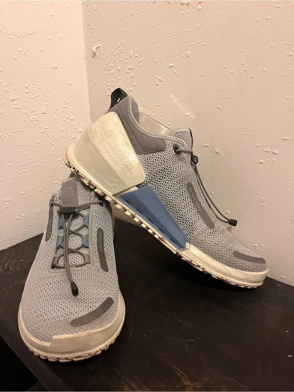 Ecco Biom 2.0 Grey Mesh Breathru Sneakers with Speedlace Closure Men’s Size 44